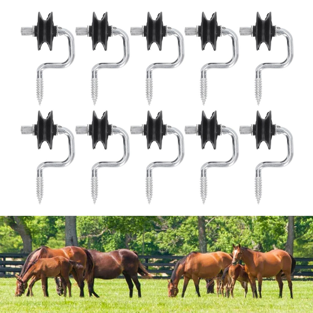 10 Pack Field Electronic Fence Front End Accessories Self Tapping Insulators Screw In Corner Insulators Fixed to Stake Wiring