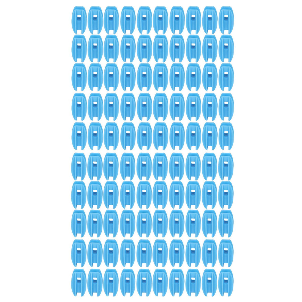 100PCS Electric Fence Insulator Weather Resistant ABS Square Tube Post Insulator for Steel Wire Blue