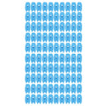 100PCS Electric Fence Insulator Weather Resistant ABS Square Tube Post Insulator for Steel Wire Blue