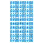100PCS Electric Fence Insulator Weather Resistant ABS Square Tube Post Insulator for Steel Wire Blue