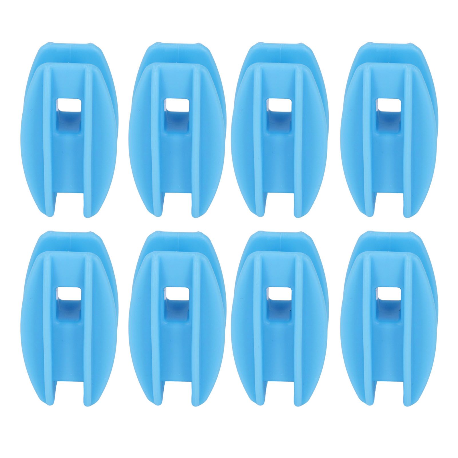 100PCS Electric Fence Insulator Weather Resistant ABS Square Tube Post Insulator for Steel Wire Blue