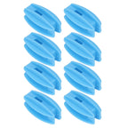 100PCS Electric Fence Insulator Weather Resistant ABS Square Tube Post Insulator for Steel Wire Blue