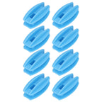 100PCS Electric Fence Insulator Weather Resistant ABS Square Tube Post Insulator for Steel Wire Blue