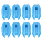 100PCS Electric Fence Insulator Weather Resistant ABS Square Tube Post Insulator for Steel Wire Blue