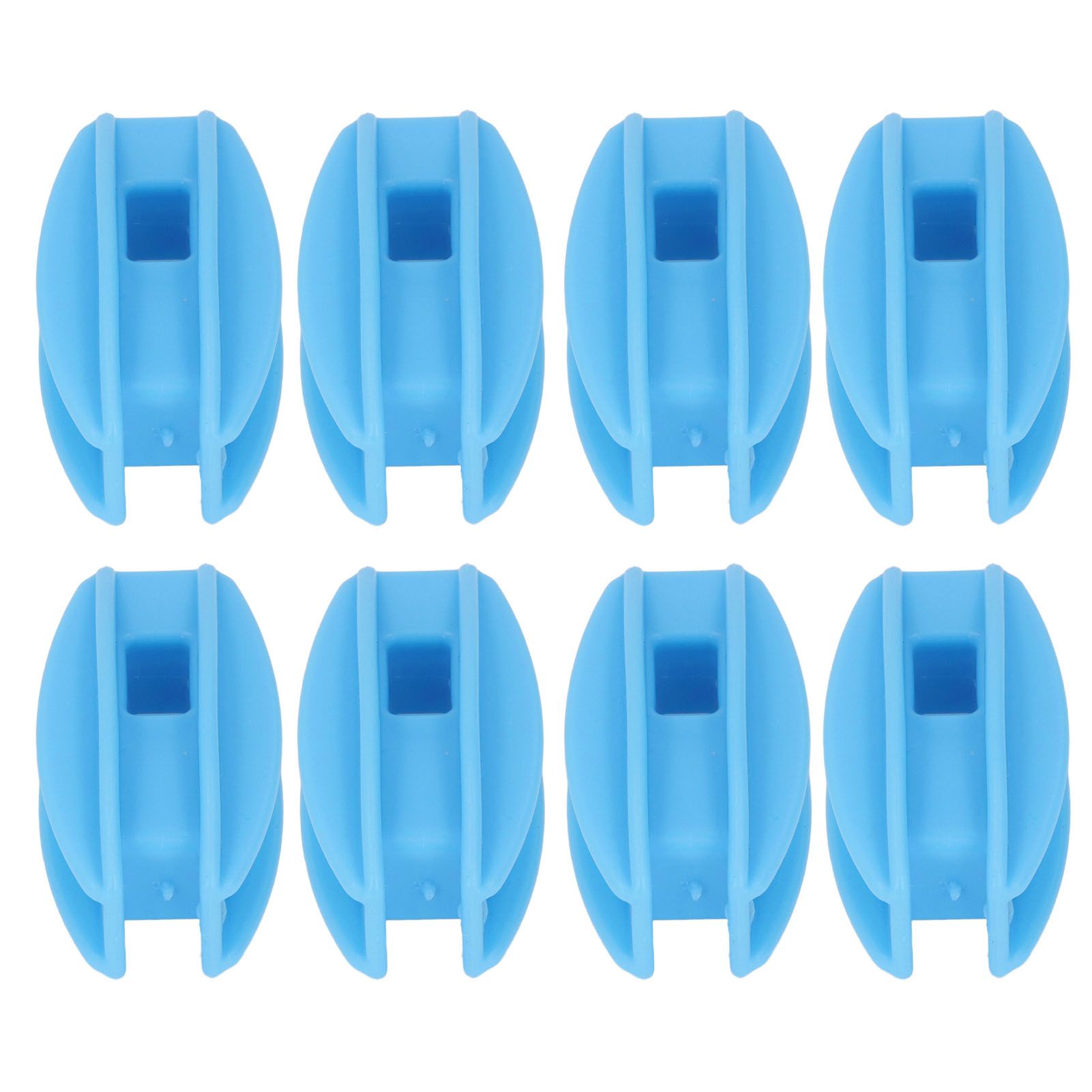 100PCS Electric Fence Insulator Weather Resistant ABS Square Tube Post Insulator for Steel Wire Blue