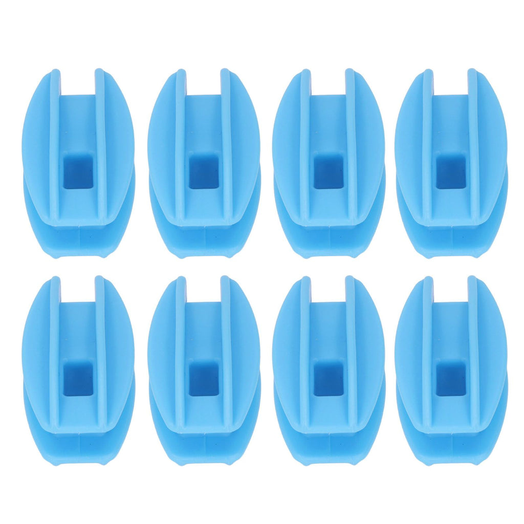100PCS Electric Fence Insulator Weather Resistant ABS Square Tube Post Insulator for Steel Wire Blue