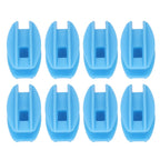 100PCS Electric Fence Insulator Weather Resistant ABS Square Tube Post Insulator for Steel Wire Blue