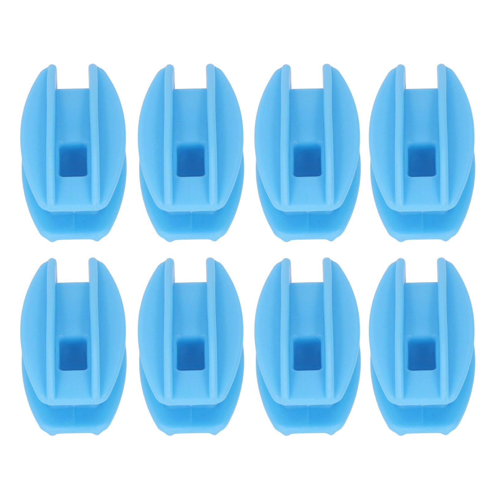 100PCS Electric Fence Insulator Weather Resistant ABS Square Tube Post Insulator for Steel Wire Blue