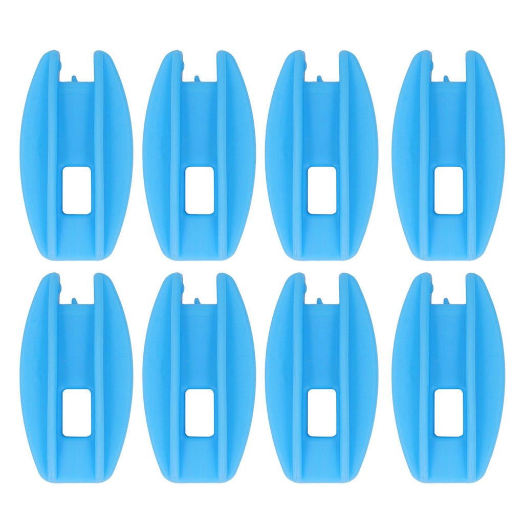 100PCS Electric Fence Insulator Weather Resistant ABS Square Tube Post Insulator for Steel Wire Blue