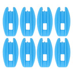 100PCS Electric Fence Insulator Weather Resistant ABS Square Tube Post Insulator for Steel Wire Blue
