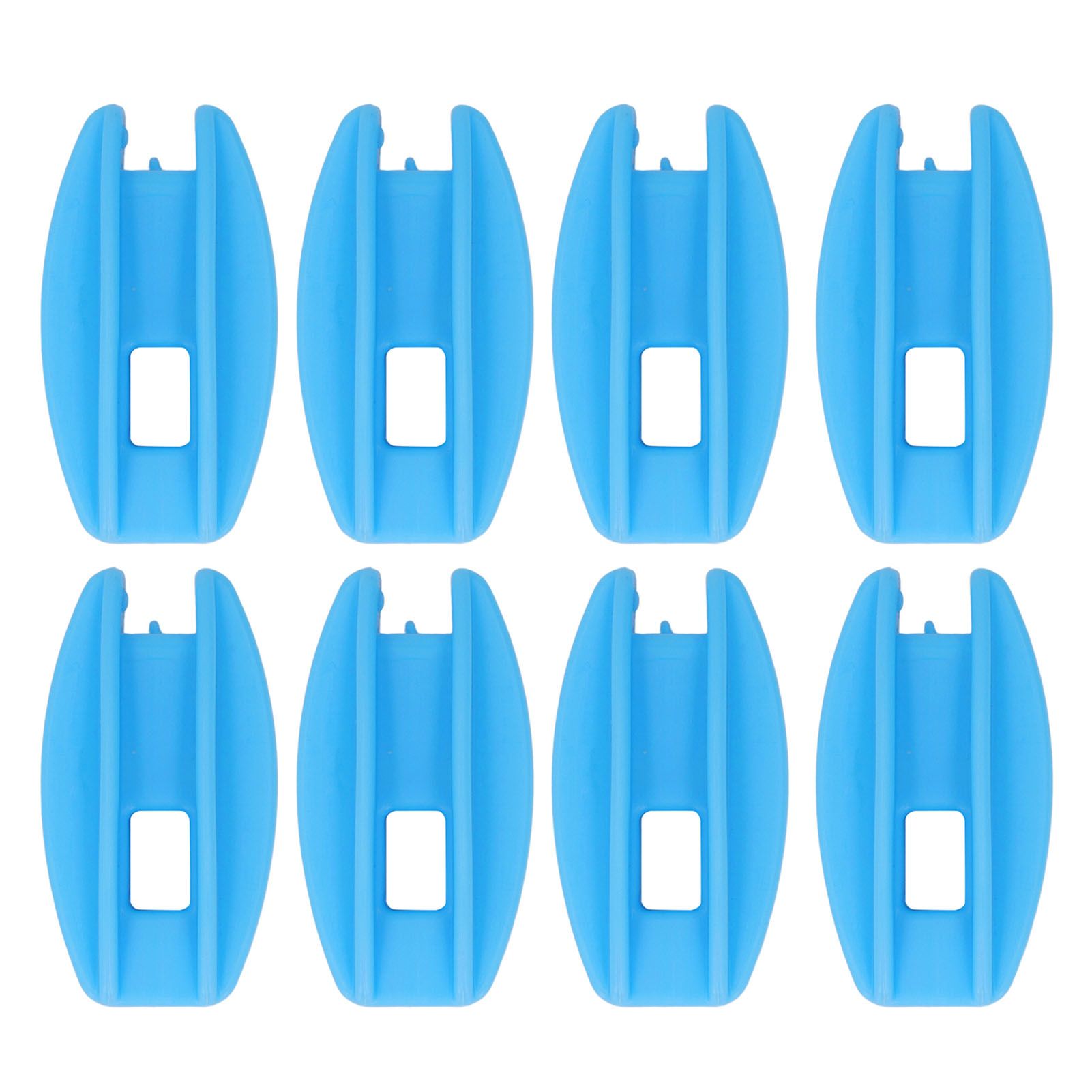100PCS Electric Fence Insulator Weather Resistant ABS Square Tube Post Insulator for Steel Wire Blue