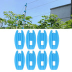 100PCS Electric Fence Insulator Weather Resistant ABS Square Tube Post Insulator for Steel Wire Blue