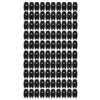 100PCS Electric Fence Insulator Weather Resistant ABS Square Tube Post Insulator for Steel Wire Black