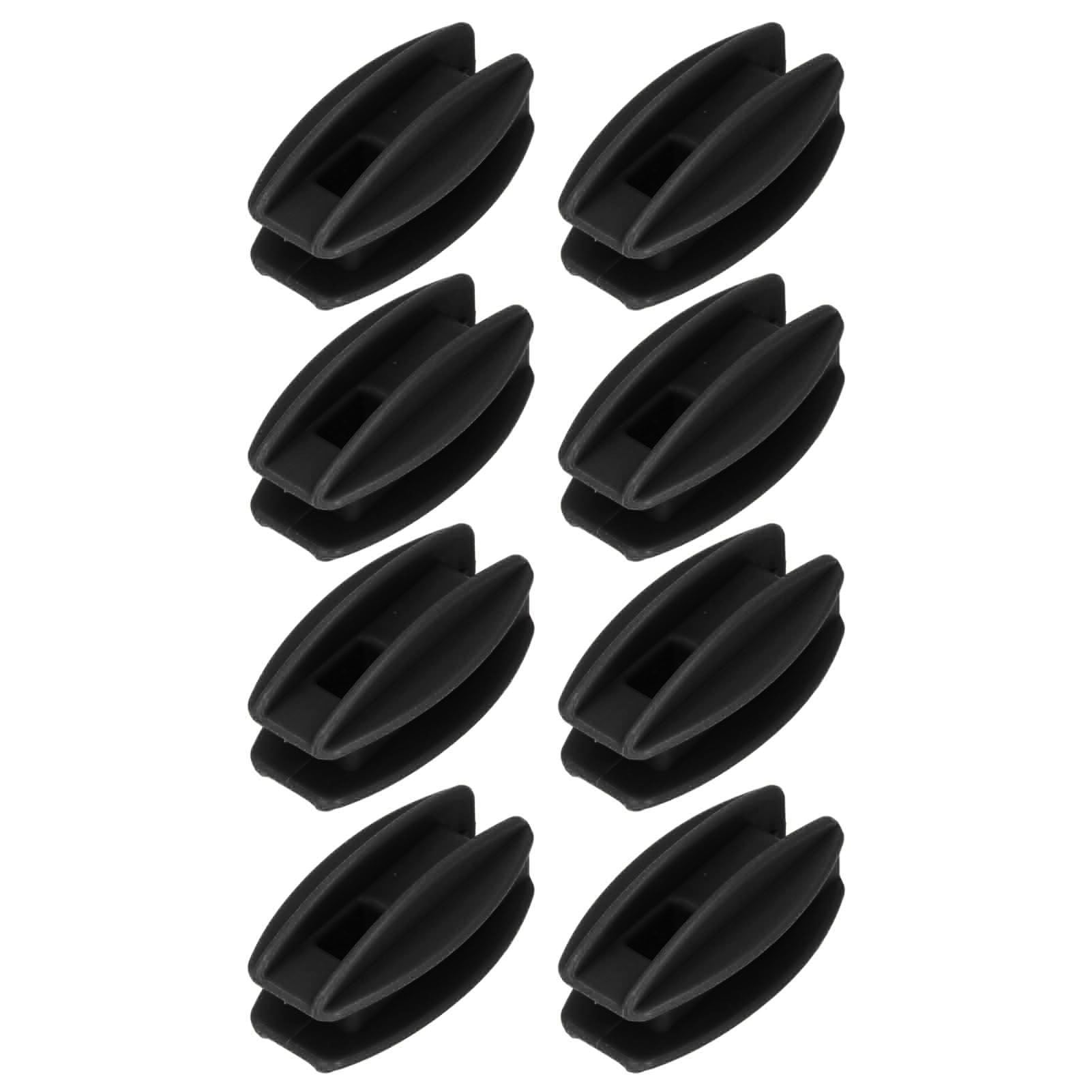 100PCS Electric Fence Insulator Weather Resistant ABS Square Tube Post Insulator for Steel Wire Black