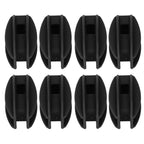 100PCS Electric Fence Insulator Weather Resistant ABS Square Tube Post Insulator for Steel Wire Black