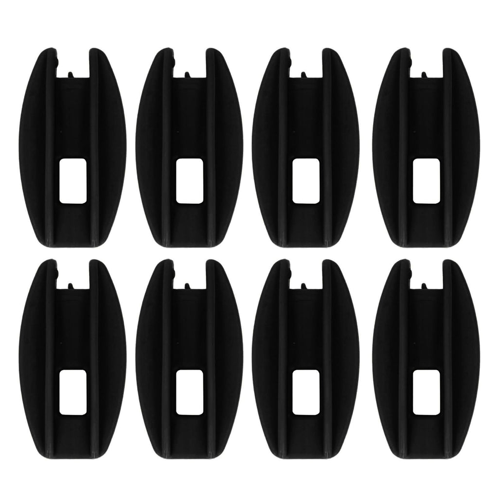 100PCS Electric Fence Insulator Weather Resistant ABS Square Tube Post Insulator for Steel Wire Black