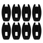 100PCS Electric Fence Insulator Weather Resistant ABS Square Tube Post Insulator for Steel Wire Black