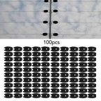 100PCS Electric Fence Insulator Weather Resistant ABS Square Tube Post Insulator for Steel Wire Black