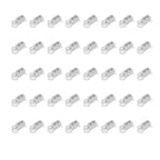 40Pcs Electric Fence Insulator Tightener Firmly Fixing Corrosion Resistance Tube Post Insulator Tensioner Grey