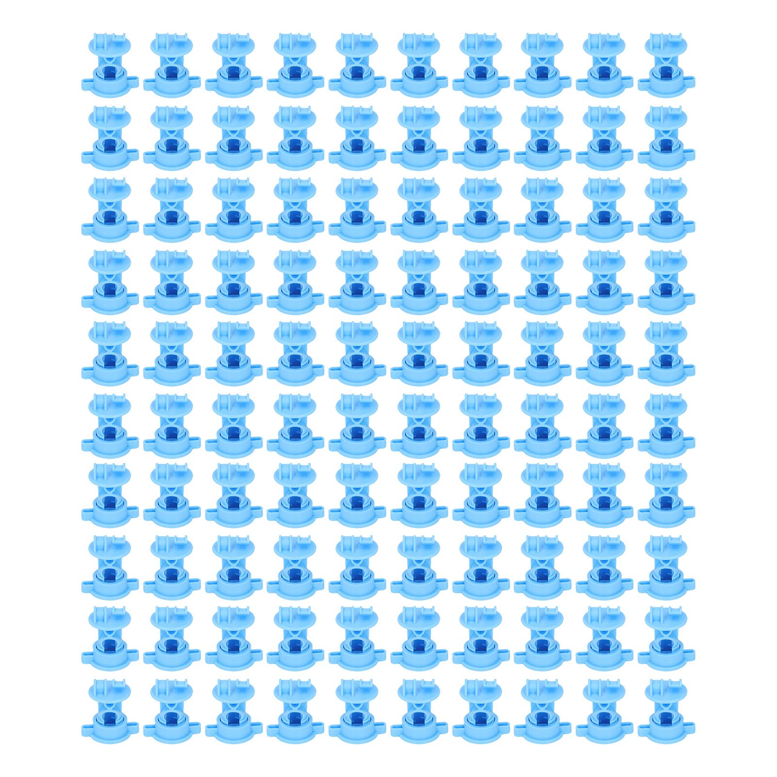 100pcs Insulator ABS 55mm Length 48mm Width Bolt Type Insulators for Electric Fence Agricultural Garden Blue
