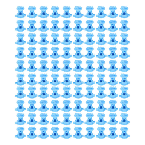 100pcs Insulator ABS 55mm Length 48mm Width Bolt Type Insulators for Electric Fence Agricultural Garden Blue