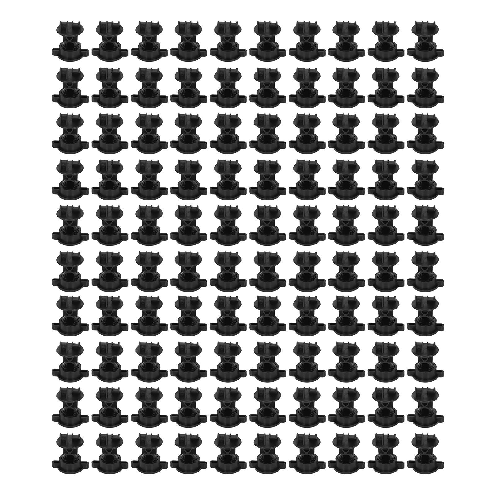 100pcs Insulator ABS 55mm Length 48mm Width Bolt Type Insulators for Electric Fence Agricultural Garden Black