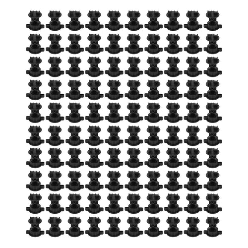 100pcs Insulator ABS 55mm Length 48mm Width Bolt Type Insulators for Electric Fence Agricultural Garden Black