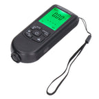 Digital Coating Thickness Gauge ABS with Portable Rope Automatic Shutdown Function Paint Coating Meter for Outdoor Black