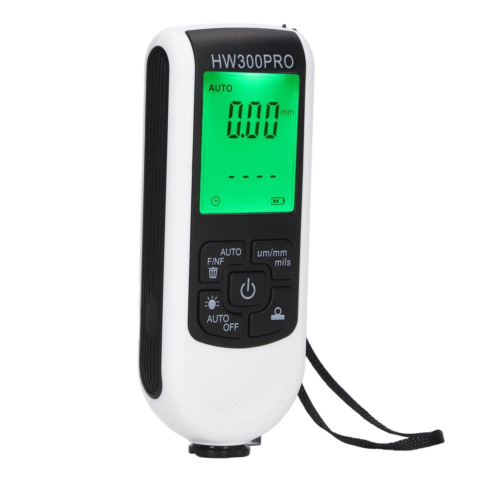 Digital Coating Thickness Gauge ABS with Portable Rope Automatic Shutdown Function Paint Coating Meter for Outdoor White