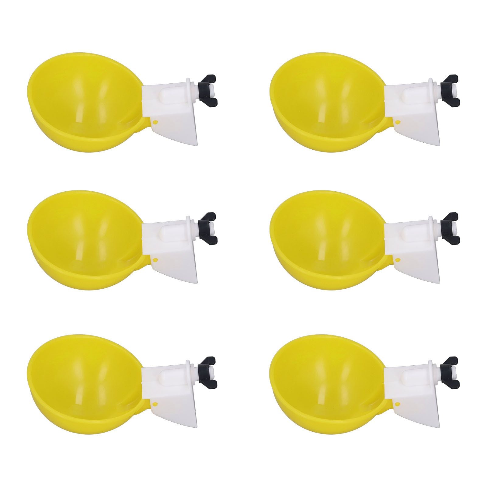 9pcs Chicken Water Cups Yellow Poultry Automatic Drinking Bowl Water Cups Feeder Waterer for Chicken Duck Goose Quail