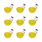9pcs Chicken Water Cups Yellow Poultry Automatic Drinking Bowl Water Cups Feeder Waterer for Chicken Duck Goose Quail
