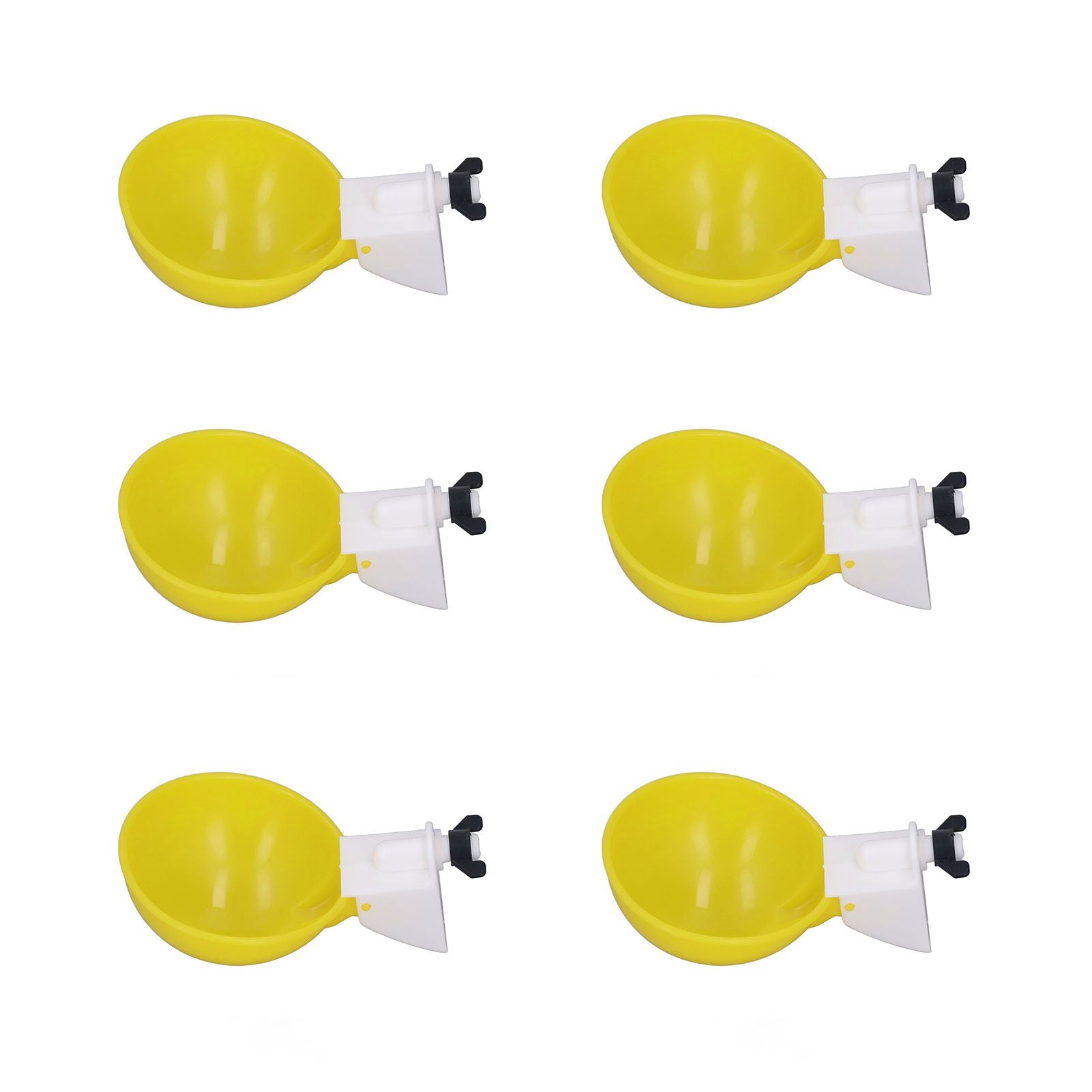 9pcs Chicken Water Cups Yellow Poultry Automatic Drinking Bowl Water Cups Feeder Waterer for Chicken Duck Goose Quail