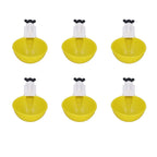 9pcs Chicken Water Cups Yellow Poultry Automatic Drinking Bowl Water Cups Feeder Waterer for Chicken Duck Goose Quail