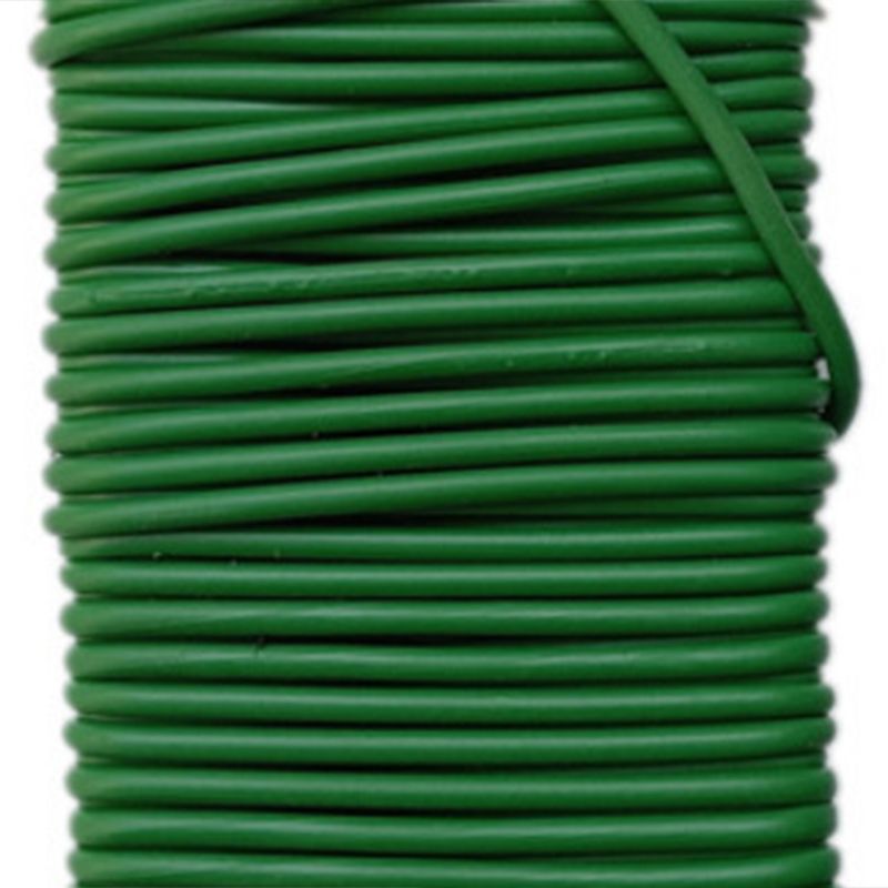 Twist Tie Plant Cable Support Twine Plastic Coated Iron Wire Tool for Garden Horticulture 2.8mm X 20m / 0.11in X 65.62ft