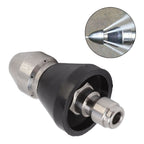 G1/4 Sewer Pipe Cleaning Nozzle Stainless Steel Pressure Sewer Jetter Nozzle for Pipe Unclogger Cleaning Accessories