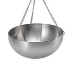 Sauna Bowl Stainless Steel Hanging Aromatherapy Oil Cup with Wooden Block for Sauna Room L 20cm