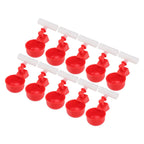 10 Set Chicken Waterer Cups Automatic Filling Prevent Leakage Pigeon Drinking Bowl for Ducks Birds G1/2