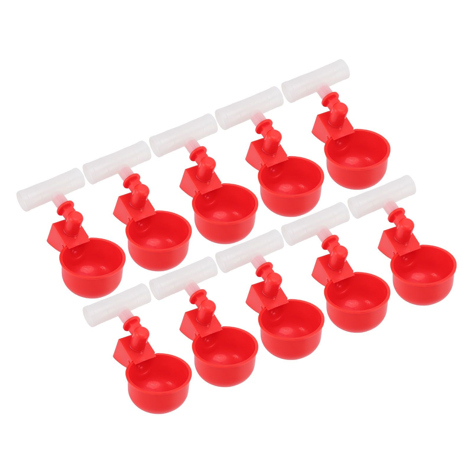 10 Set Chicken Waterer Cups Automatic Filling Prevent Leakage Pigeon Drinking Bowl for Ducks Birds G3/4