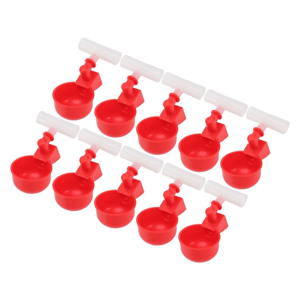 10 Set Chicken Waterer Cups Automatic Filling Prevent Leakage Pigeon Drinking Bowl for Ducks Birds G3/4