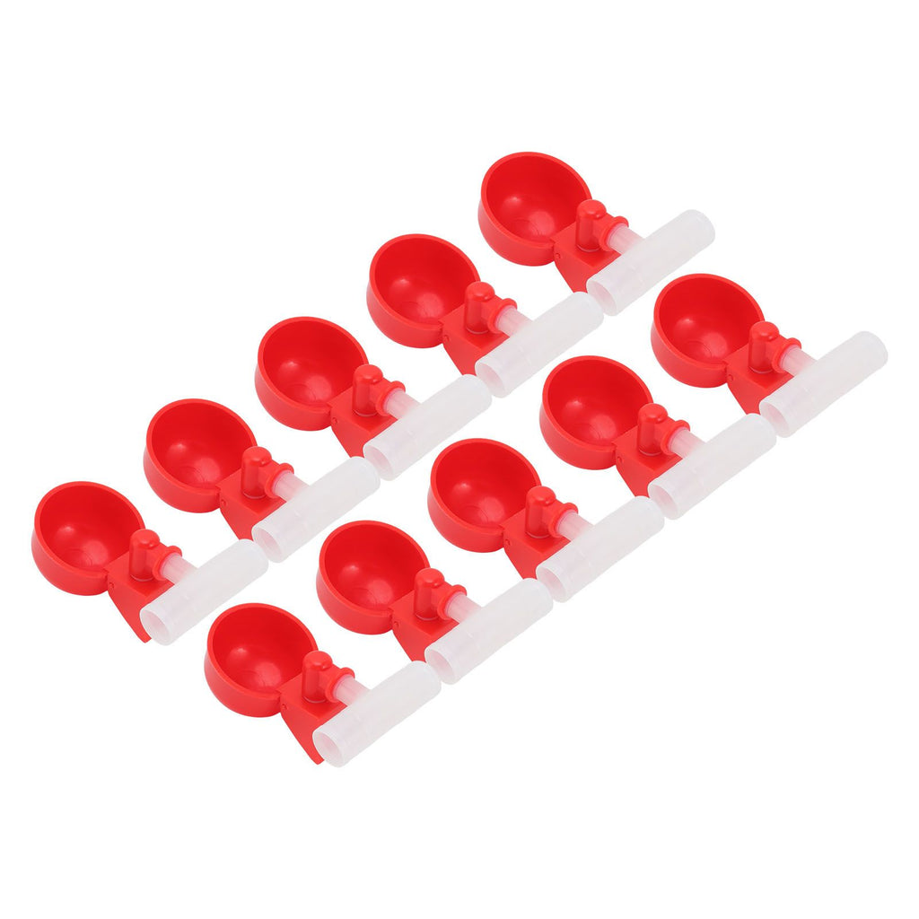 10 Set Chicken Waterer Cups Automatic Filling Prevent Leakage Pigeon Drinking Bowl for Ducks Birds G3/4