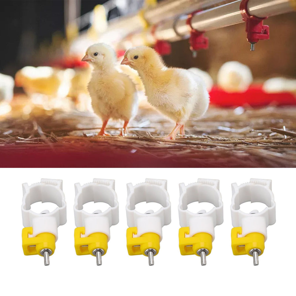 20pcs Chicken Water Nipples Thickened Ball Valve Automatic Drinking Nipples for Poultry