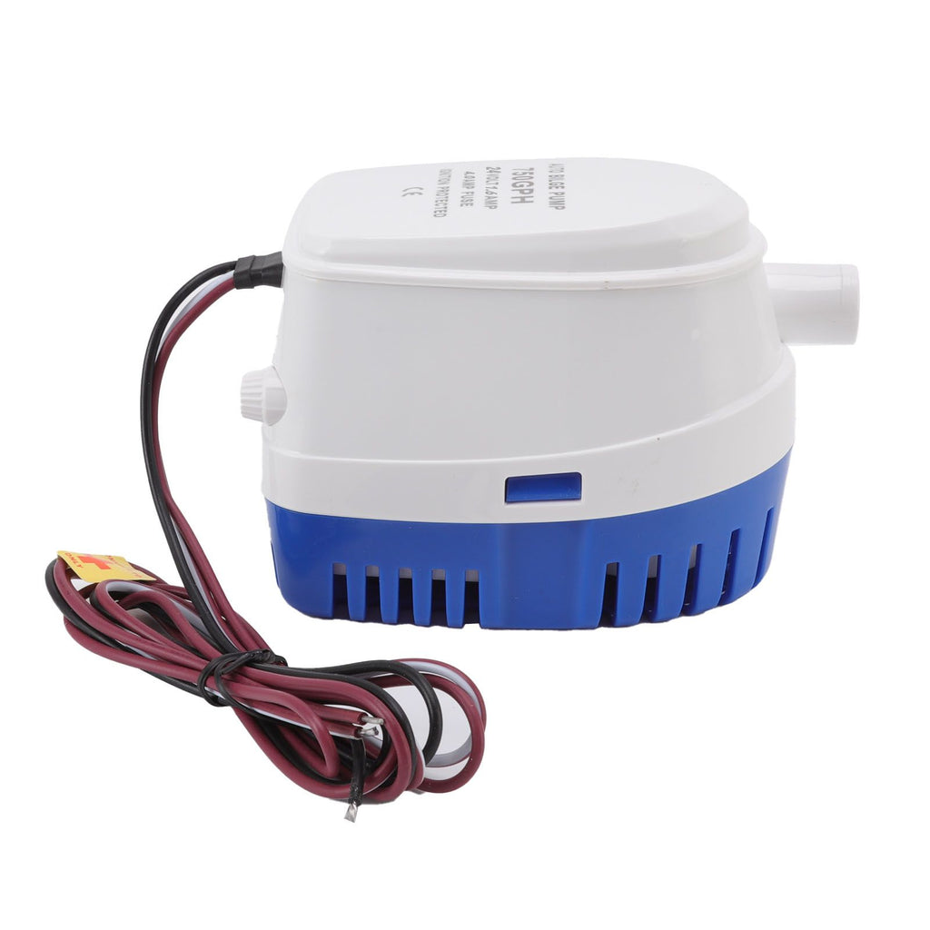 Auto Bilge Pump Impact Resistance Mini Multifunctional DC Submersible Pump with Float Switch 24V 1.6A 4A Fuse