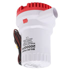 Bilge Pump Silent Boat Submersible DC Micro Drain Marine Sewage for Pond Pool 2000 GPH 12V