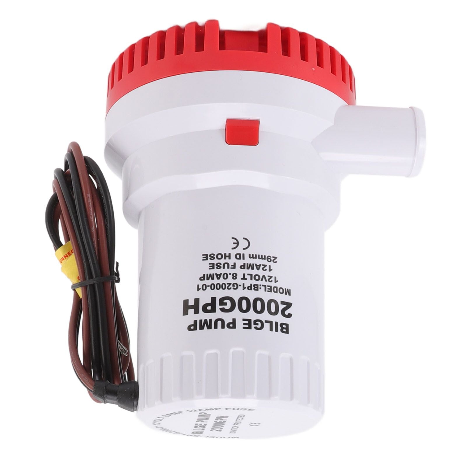 Bilge Pump Silent Boat Submersible DC Micro Drain Marine Sewage for Pond Pool 2000 GPH 12V
