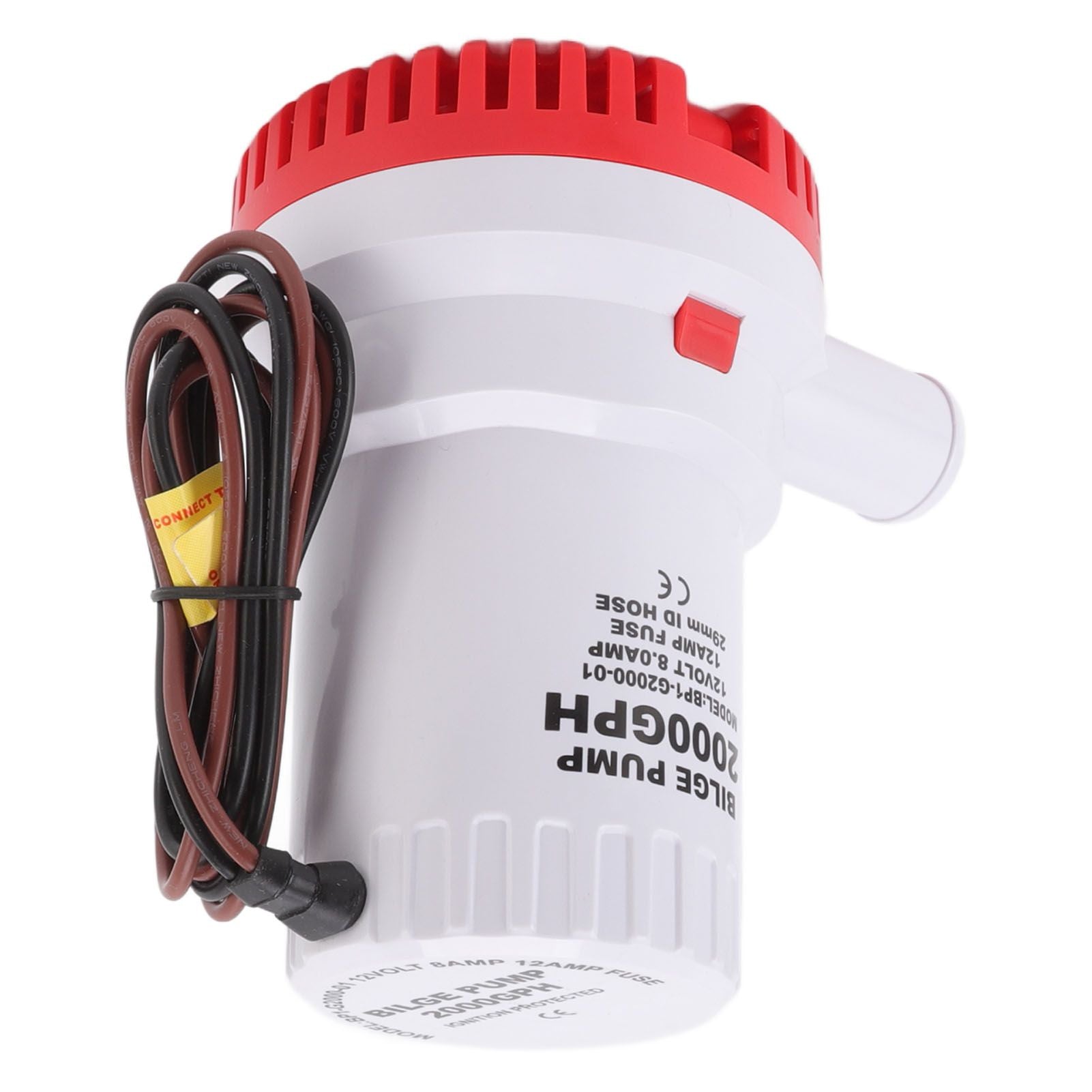 Bilge Pump Silent Boat Submersible DC Micro Drain Marine Sewage for Pond Pool 2000 GPH 12V