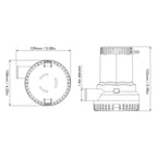 Bilge Pump Silent Boat Submersible DC Micro Drain Marine Sewage for Pond Pool 2000 GPH 24V