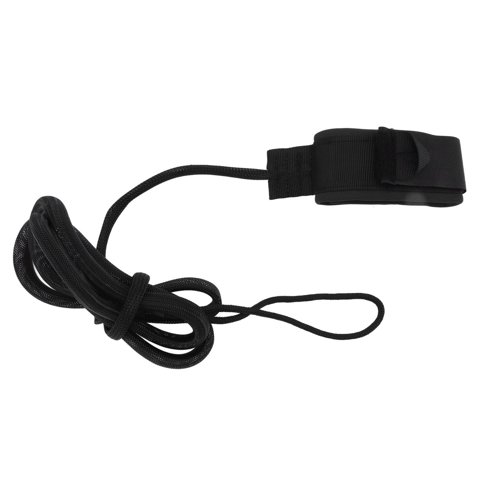 Surfboard Foot Rope Adjustable Ankle Cuffs Paddle Board Safety Lifeline Outdoor Accessories Black