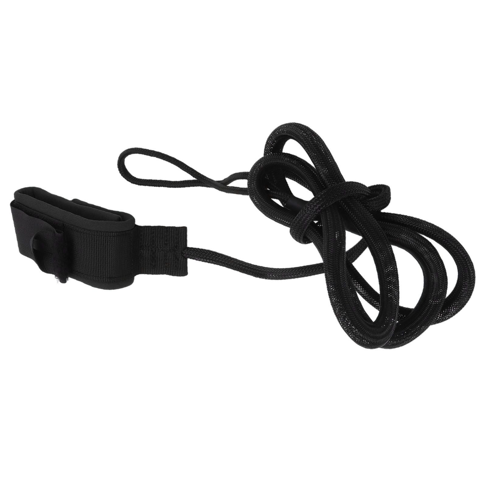 Surfboard Foot Rope Adjustable Ankle Cuffs Paddle Board Safety Lifeline Outdoor Accessories Black
