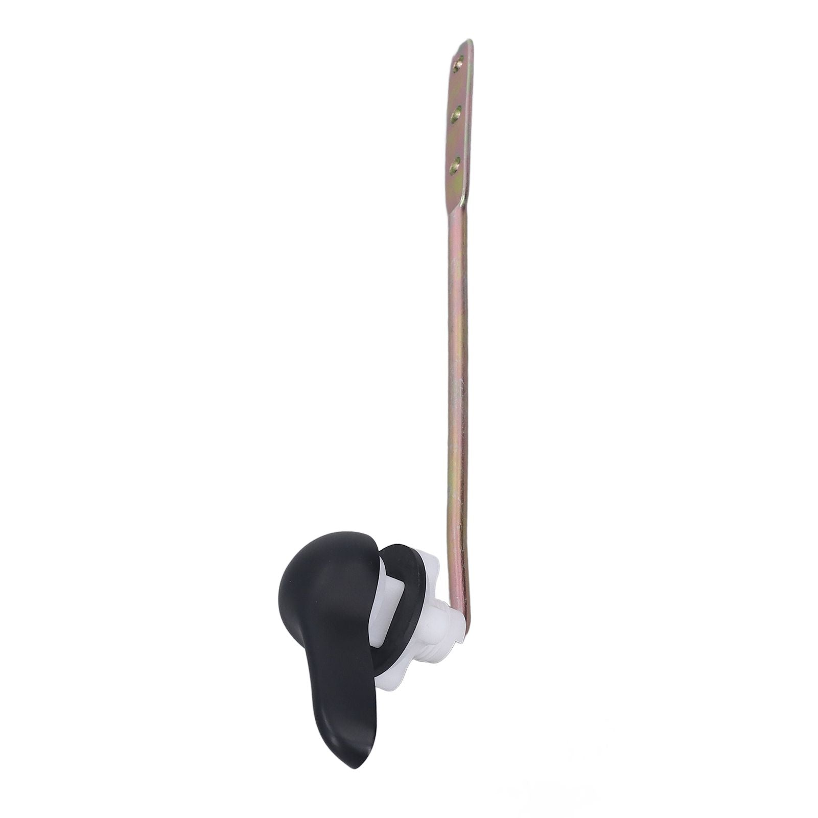 Side Mount Toilet Handle Zinc Alloy Black Toilet Flush Handle Replacement for Home Bathroom