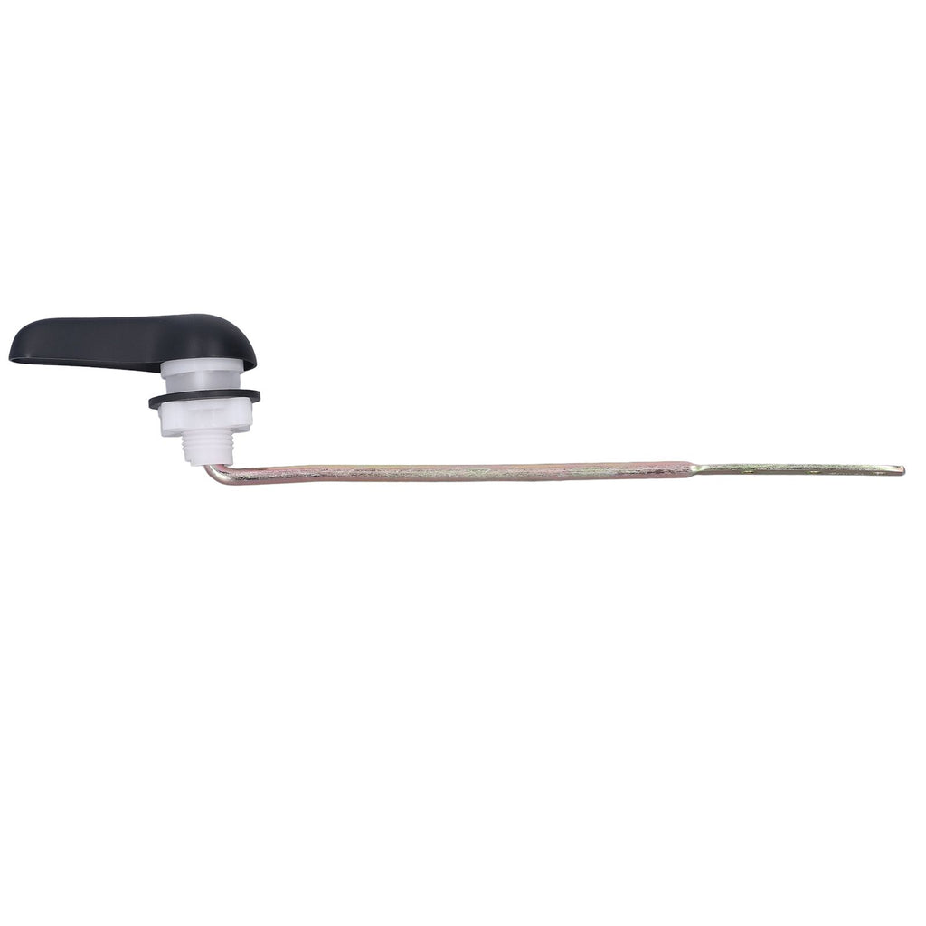 Side Mount Toilet Handle Zinc Alloy Black Toilet Flush Handle Replacement for Home Bathroom